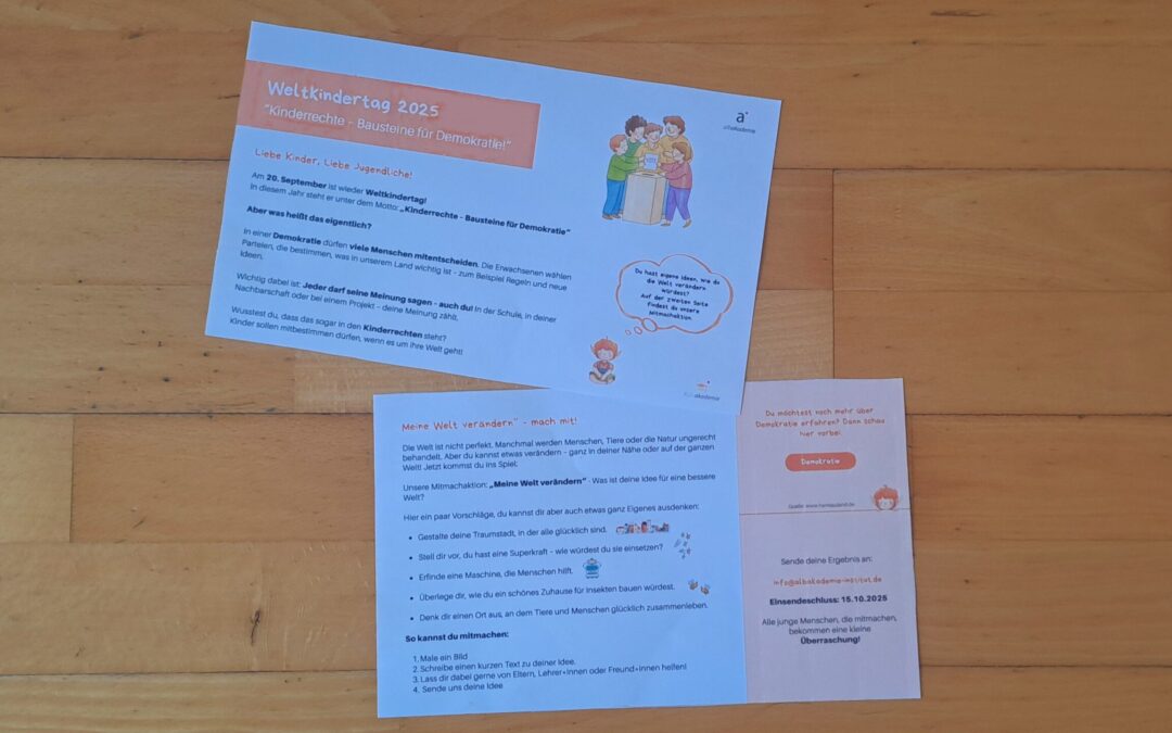 Weltkindertag 2025 – Kinderrechte stärken Demokratie